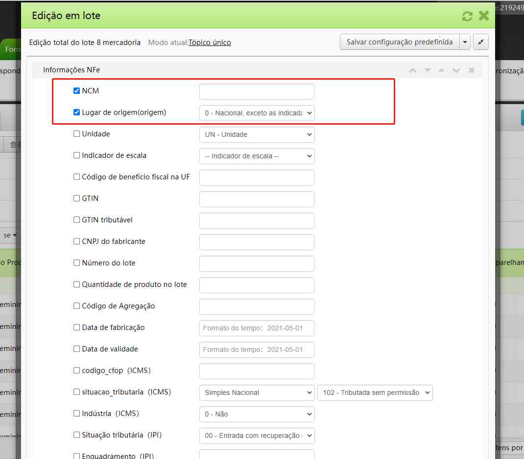 Como cadastrar NCM de um produto e em lote TF ERP