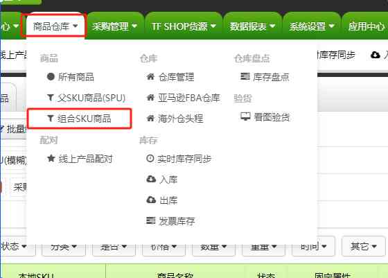 TFERP 组合/随机SKU商品