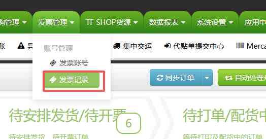 TFERP 如何做退货发票