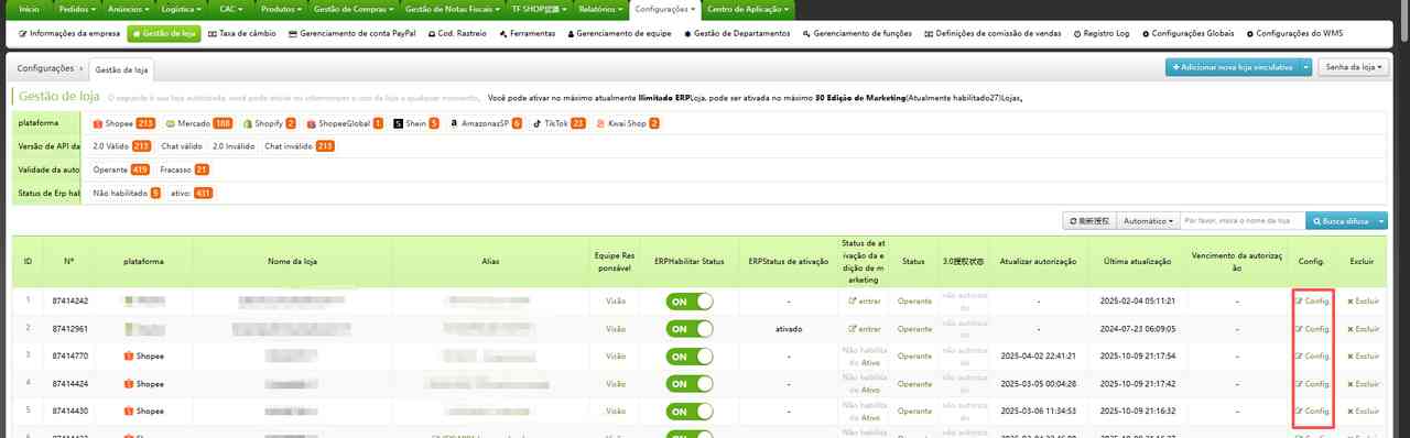 TF ERP - Criação de conta NF-e 