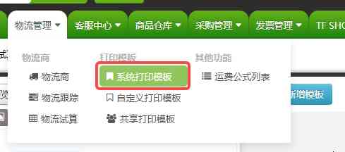 TFERP 如何使用自定义面单
