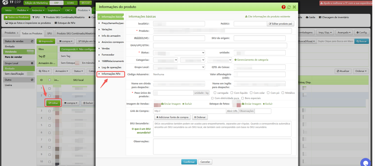 TF ERP - Como Configurar NCM do Produto