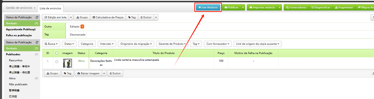 Como criar anúncios na TF ERP Como criar anúncios na TF ERP