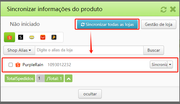 Sincronização de estoque em tempo Real Sincronização de estoque em tempo Real