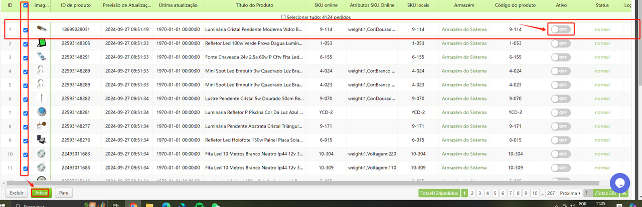 Sincronização de estoque em tempo Real Sincronização de estoque em tempo Real