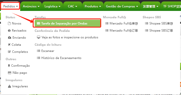 Como criar Separação por ondas