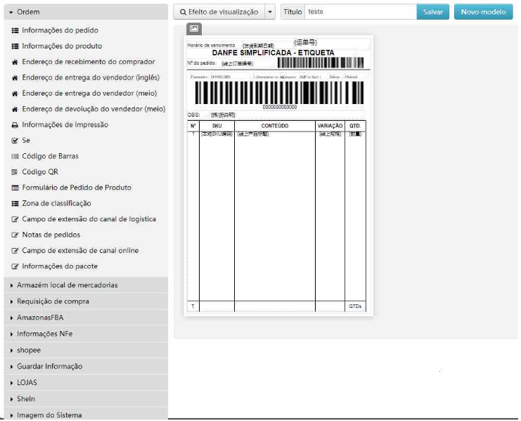 Etiqueta personalizada