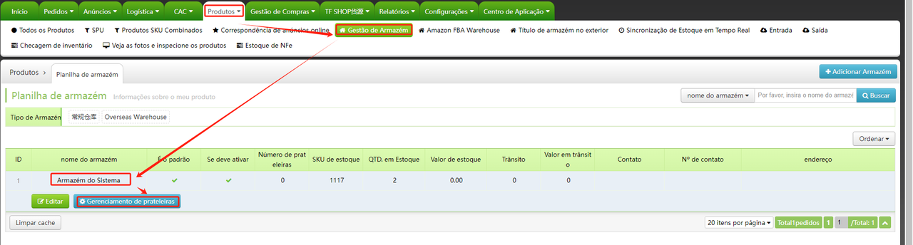 Gestão de Armazém e Prateleiras Gestão de Armazém e Prateleiras