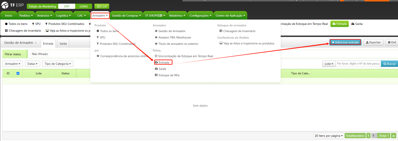 Como fazer entrada de estoque (incluindo custos <a href='/help/60bfa5156945a413400ec887.html' title='diferentes' target='_blank'>diferentes</a>) Como fazer entrada de estoque (incluindo custos diferentes)