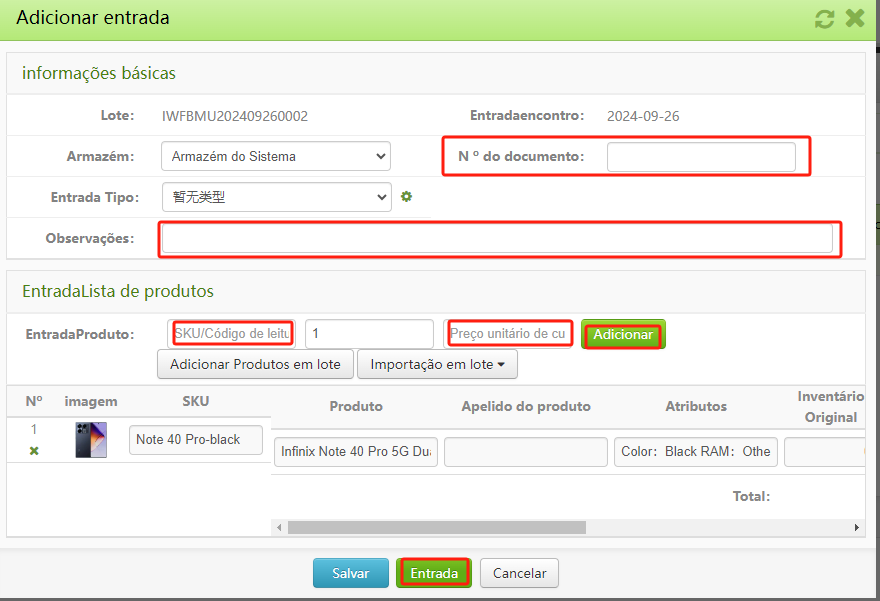 Como fazer entrada de estoque (incluindo custos diferentes) Como fazer entrada de estoque (incluindo custos diferentes)