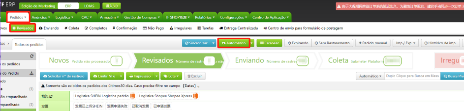 Regra automática emissão de NF-e