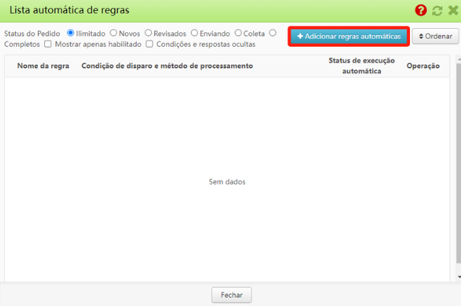 Regra automática emissão de NF-e