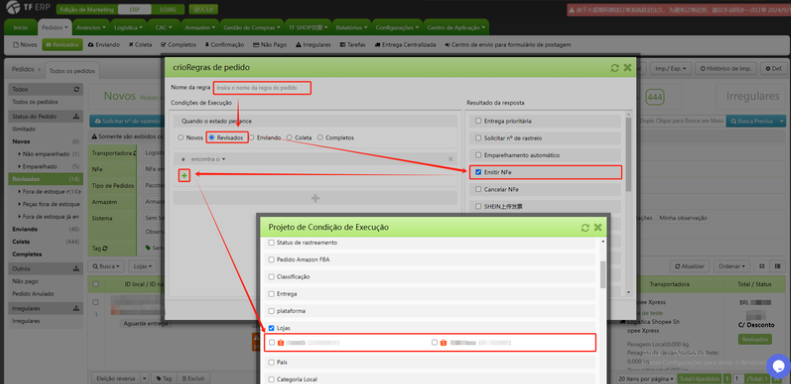 Regra automática emissão de NF-e