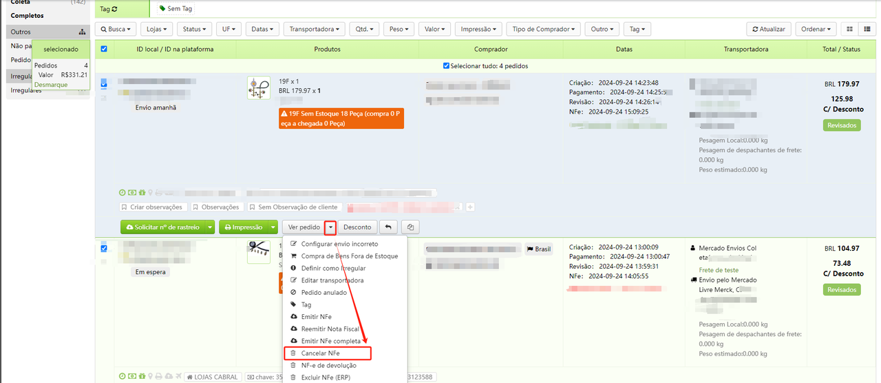 Como fazer Cancelamento de nota