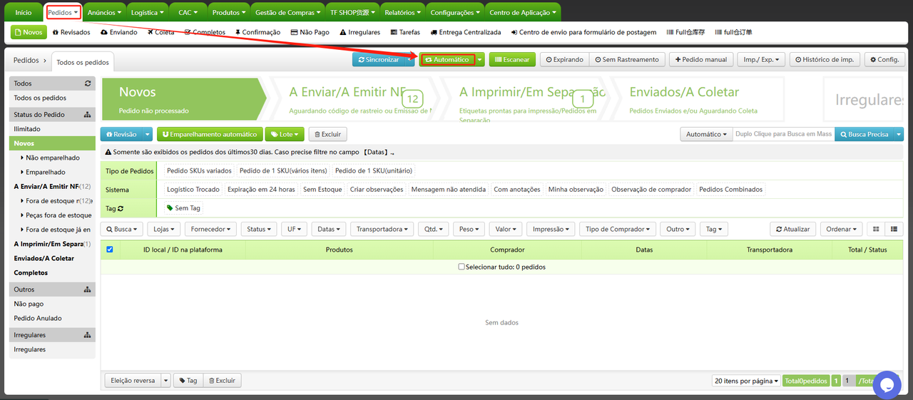Regra para Saída Automática de Estoque