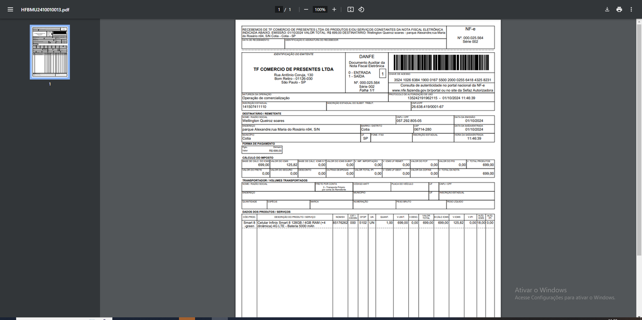 Como criar um pedido manual para emissão de nota fiscal?