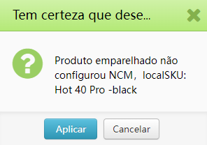 Erro de SKU e NCM