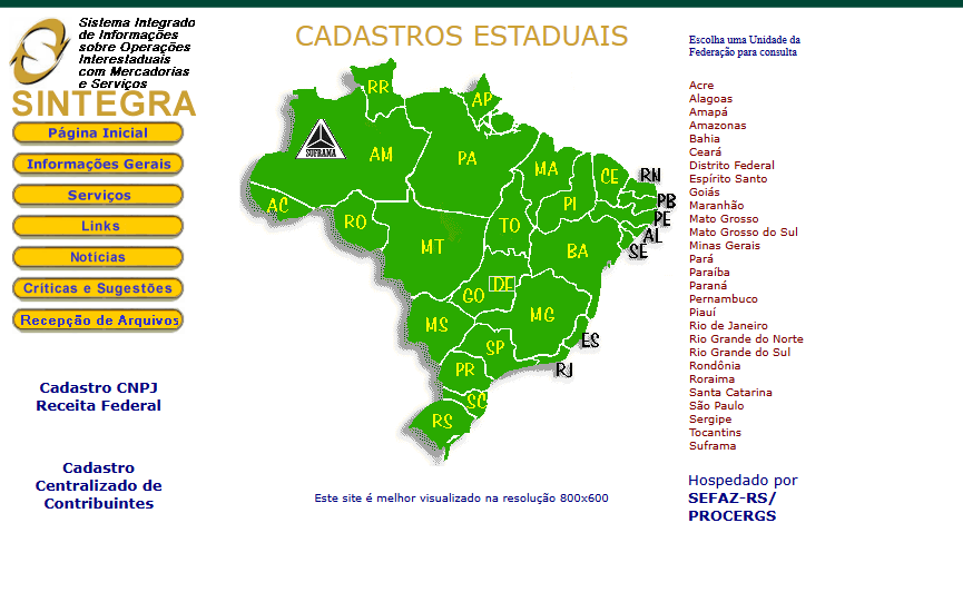 IE do destinatário não encontrado IE do destinatário não encontrado